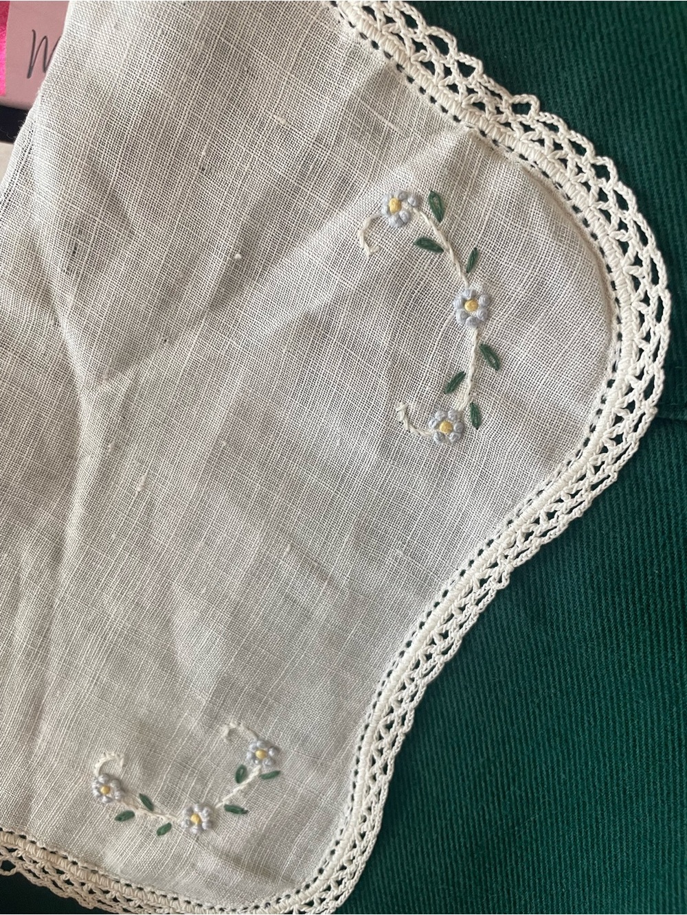 Vintage dark green Jennifer Moore cottagecore patchwork upcycled shorts - Picture 10 of 16